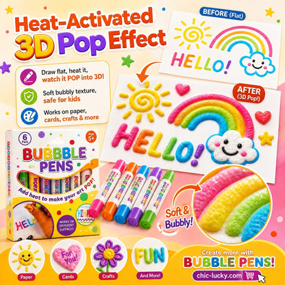 🎁🔮Magic Pen – Draw 3D with one stroke!🎄 DIY Bubble Popcorn Drawing Pens 🔥
