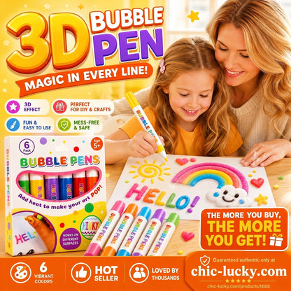 🎁🔮Magic Pen – Draw 3D with one stroke!🎄 DIY Bubble Popcorn Drawing Pens 🔥
