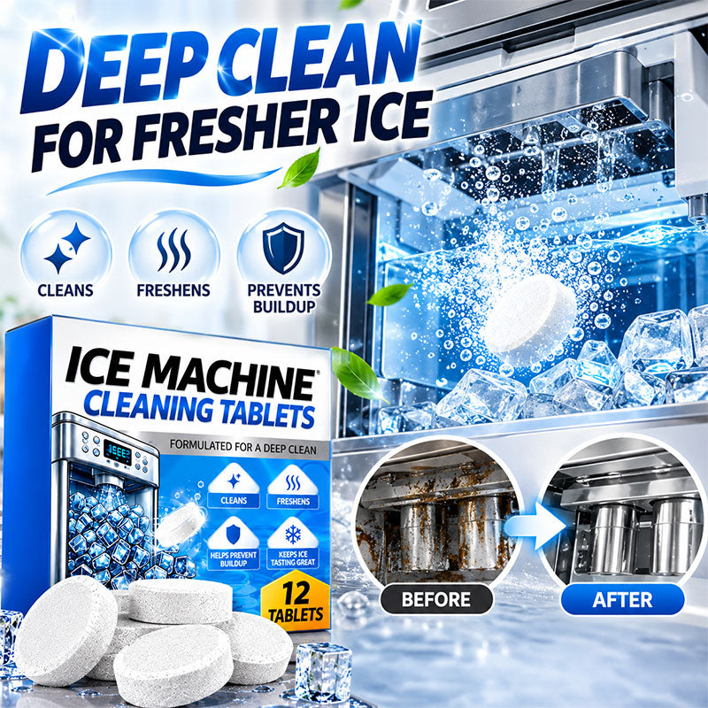 🥳 HOT SALE 2026 🥳 💞 50,000+ SOLD!🧊 Ice Machine Cleaner ✨ Fresh, Clean Ice– 12 Tablets