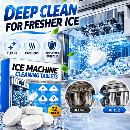 🥳 HOT SALE 2026 🥳 💞 50,000+ SOLD!🧊 Ice Machine Cleaner ✨ Fresh, Clean Ice– 12 Tablets