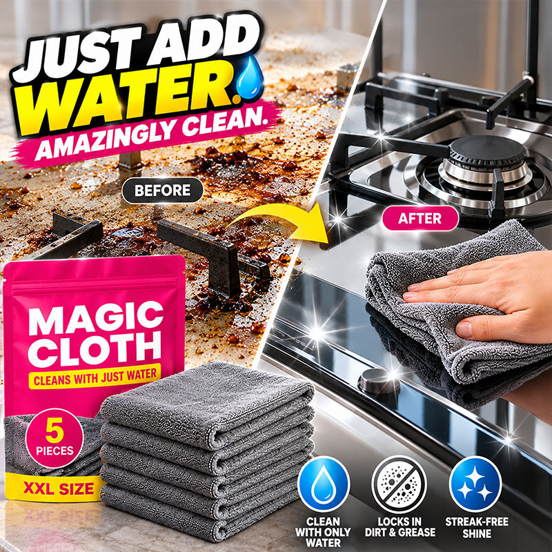 ✨Water Only Magic Cleaning Cloth🧺Streak-Free Microfiber Rag Multi-scene Lint-Free Household & Car Cleaning Towel