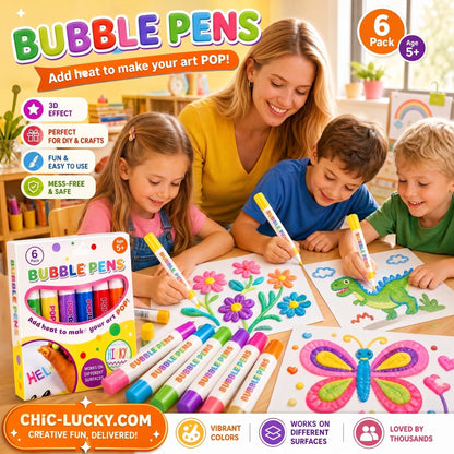 🎁🔮Magic Pen – Draw 3D with one stroke!🎄 DIY Bubble Popcorn Drawing Pens 🔥