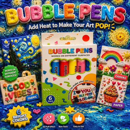🎁🔮Magic Pen – Draw 3D with one stroke!🎄 DIY Bubble Popcorn Drawing Pens 🔥