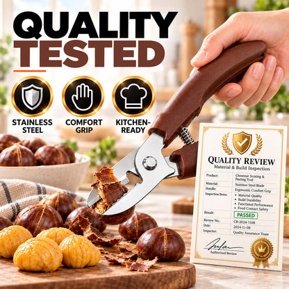 🌰 50% OFF! 🔧 2-in-1 Chestnut Shear – Score & peel in seconds ✨
