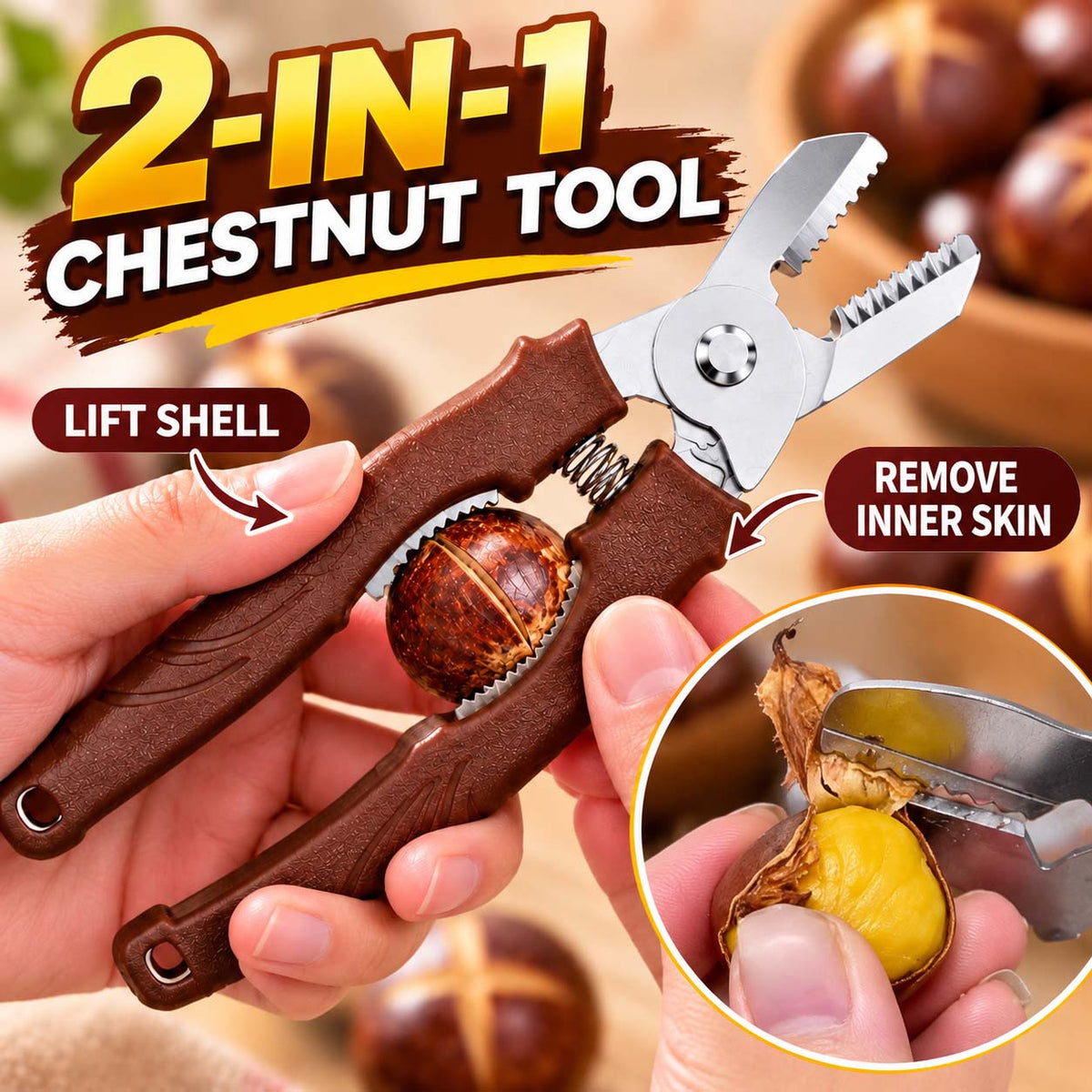 🌰 50% OFF! 🔧 2-in-1 Chestnut Shear – Score & peel in seconds ✨