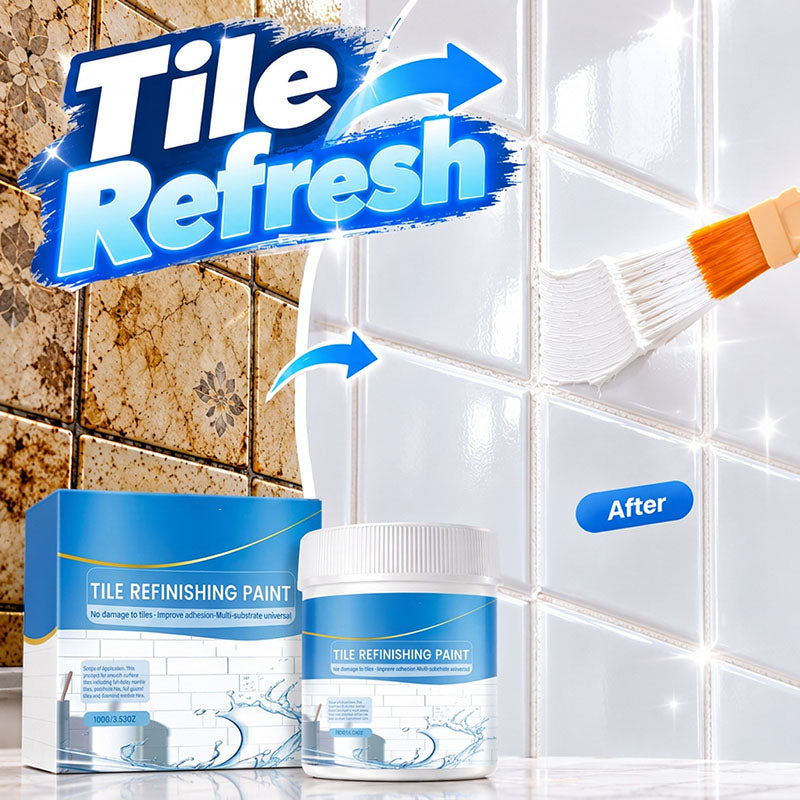🎉 2026 HOT SALE 🎉 💖 50K+ SOLD!White Tile Refinishing Paint with Brush