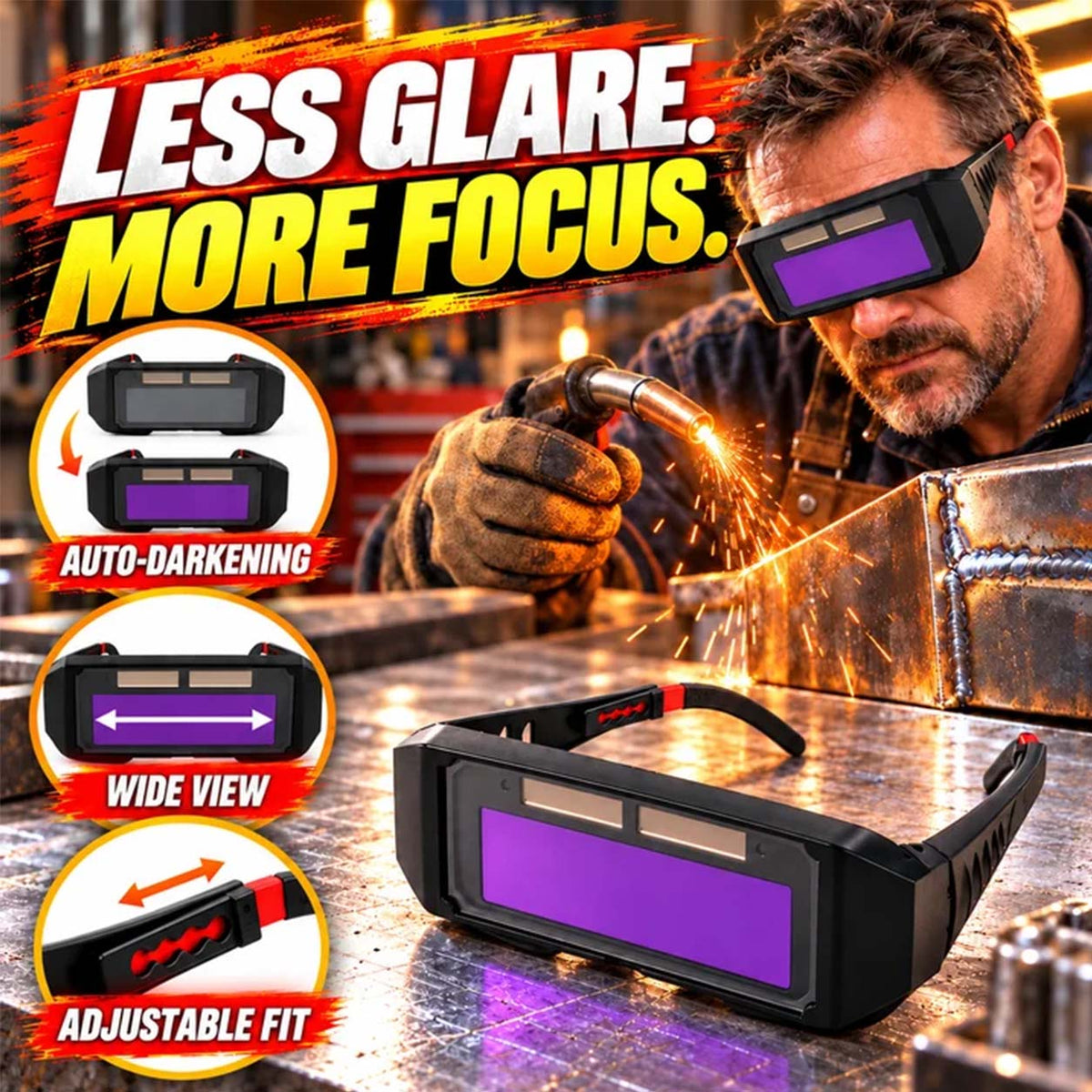 Auto-Darkening Anti-Glare Welding Glasses (offer)