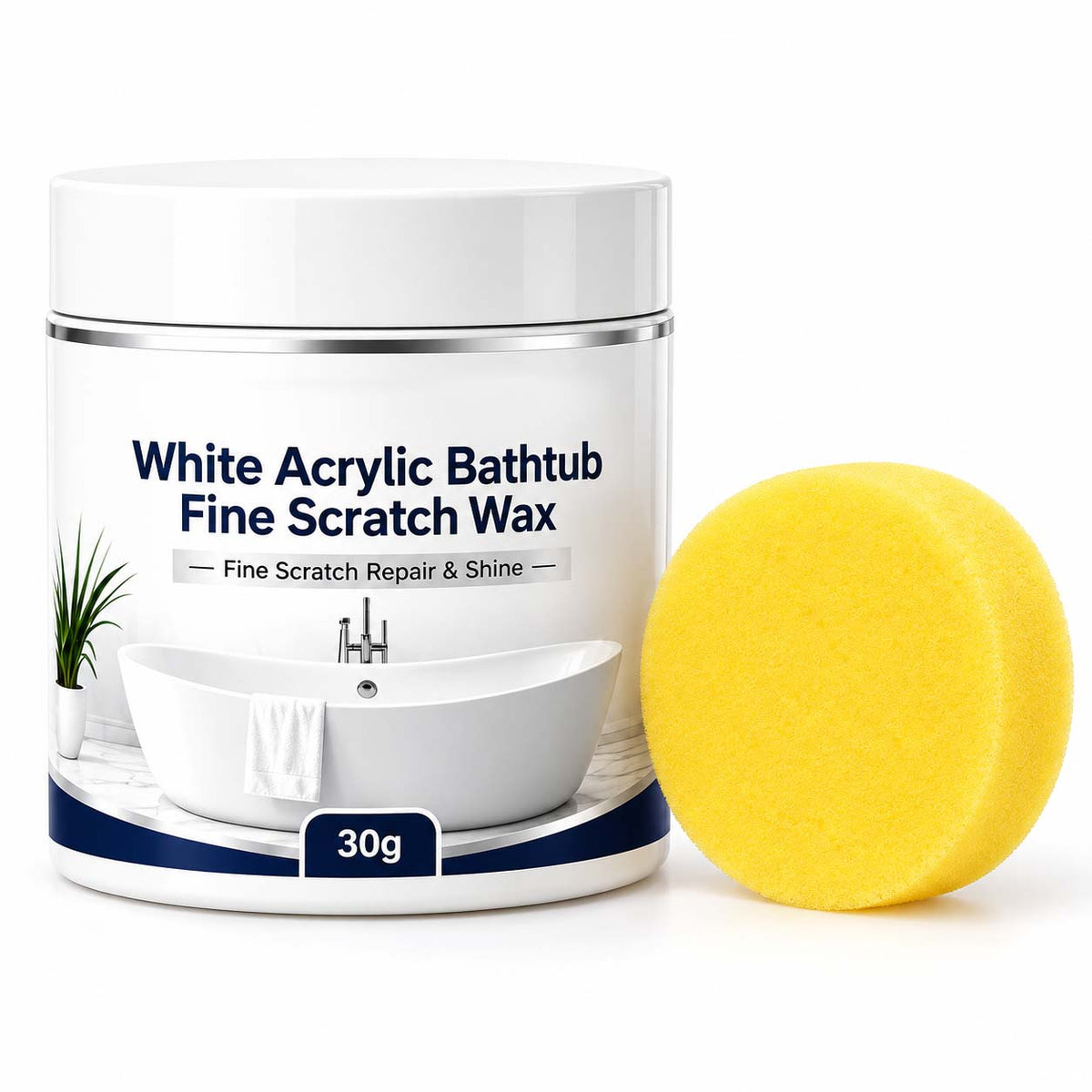 🥳 HOT SALE 2026 🥳 💞 50,000+ SOLD!🛁 Bathtub Scratch Repair Wax – White Acrylic Surface Touch-Up Kit