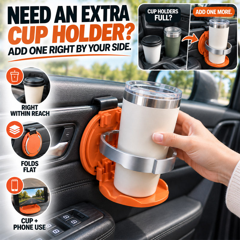 Car Cup Holder with Hook, Space-Saving Vehicle Drink Holder for Bottles, (offer)