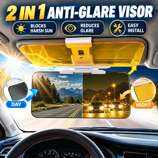 Drive Safer Day & Night 🌙 Universal HD Anti-Glare Car Visor ✨ (offer)