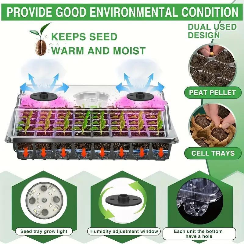 🔥🥳 HOT SALE 2026 🥳 💞 50,000+ SOLD!🎉Seed starter trays with grow light