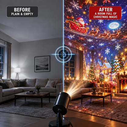 ✨Plug-&-Play HD Christmas Projector – 6 or 10 Festive Scenes (offer)