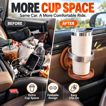 Car Cup Holder with Hook, Space-Saving Vehicle Drink Holder for Bottles, (offer)
