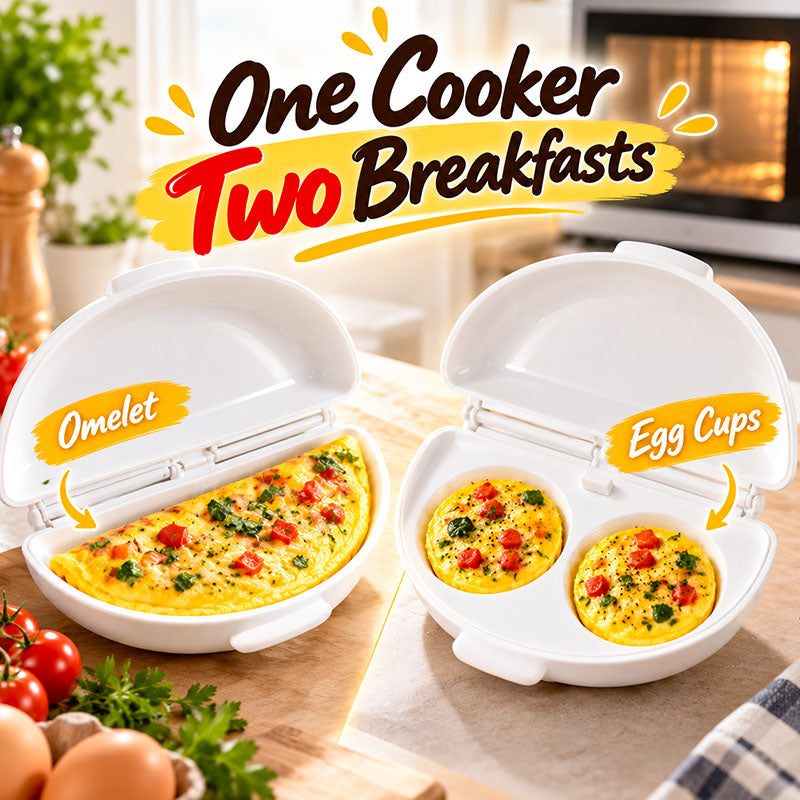🍳⚡ Microwave Omelet Cooker – 2-in-1 makes omelets & egg cups in minutes. Premium eco-friendly PP – safe, 🧼✅ (offer)
