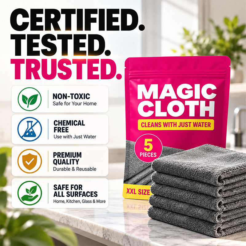 ✨Water Only Magic Cleaning Cloth🧺Streak-Free Microfiber Rag Multi-scene Lint-Free Household & Car Cleaning Towel
