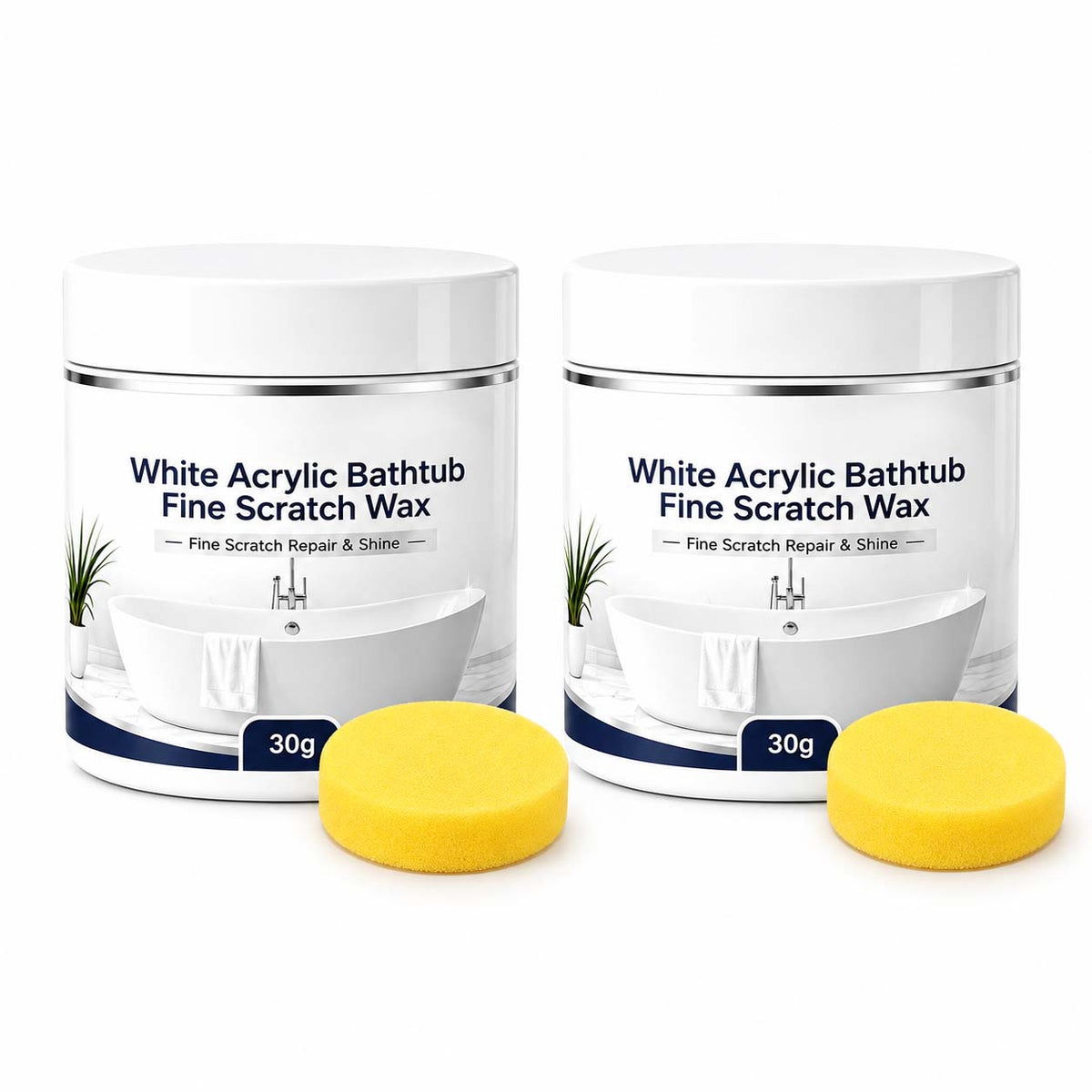 🥳 HOT SALE 2026 🥳 💞 50,000+ SOLD!🛁 Bathtub Scratch Repair Wax – White Acrylic Surface Touch-Up Kit