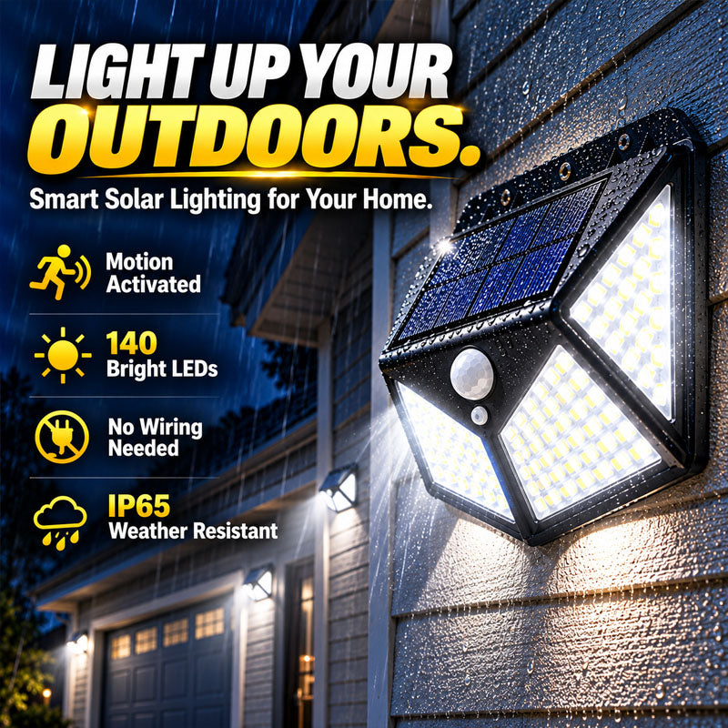 🥳2026 HOT SALE🥳💞50K+ SOLD!Motion Sensor Solar Lights – Bright Outdoor Lighting