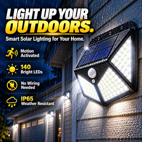 🥳2026 HOT SALE🥳💞50K+ SOLD!Motion Sensor Solar Lights – Bright Outdoor Lighting