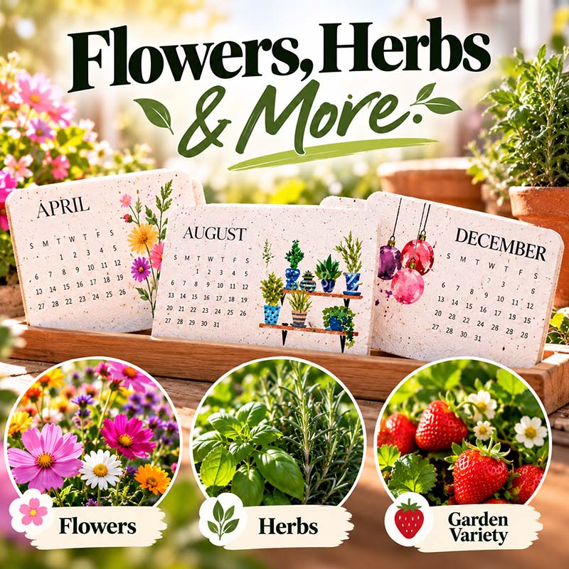 🌱 2027 Plantable Calendar – Use It. Plant It. Watch It Grow.☀（offer）