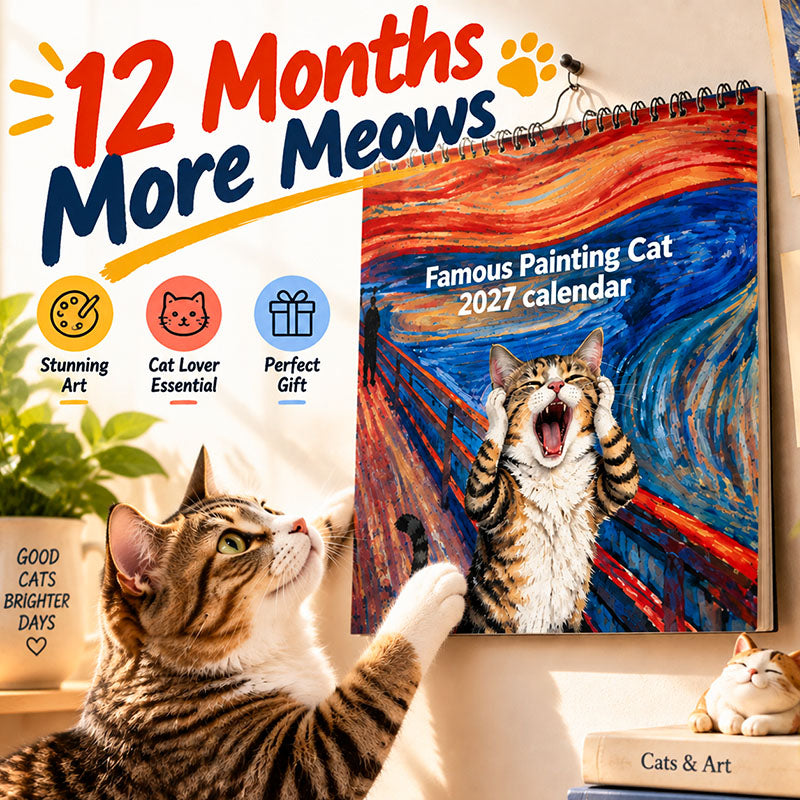 🥳2026 HOT SALE🥳💞50K+ SOLD! 🔥2027 Funny Cat Meme Calendar