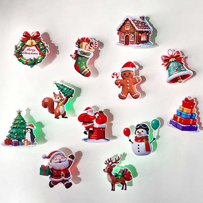 🥳2026 HOT SALE🥳💞50K+ SOLD! 🎄✨ 50% OFF! LED Christmas Light-Up Wall Decals – built-in LED, pre-installed batteries, 12/24/36pcs. Peel & stick festive glow for walls & windows! 🎅💡