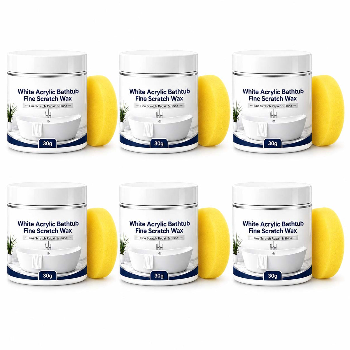 🥳 HOT SALE 2026 🥳 💞 50,000+ SOLD!🛁 Bathtub Scratch Repair Wax – White Acrylic Surface Touch-Up Kit