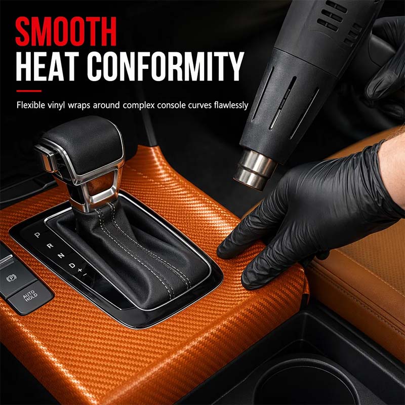 🚗 3D/6D Carbon Fiber Interior Trim Film – Self-Adhesive Car Wrap (offer)