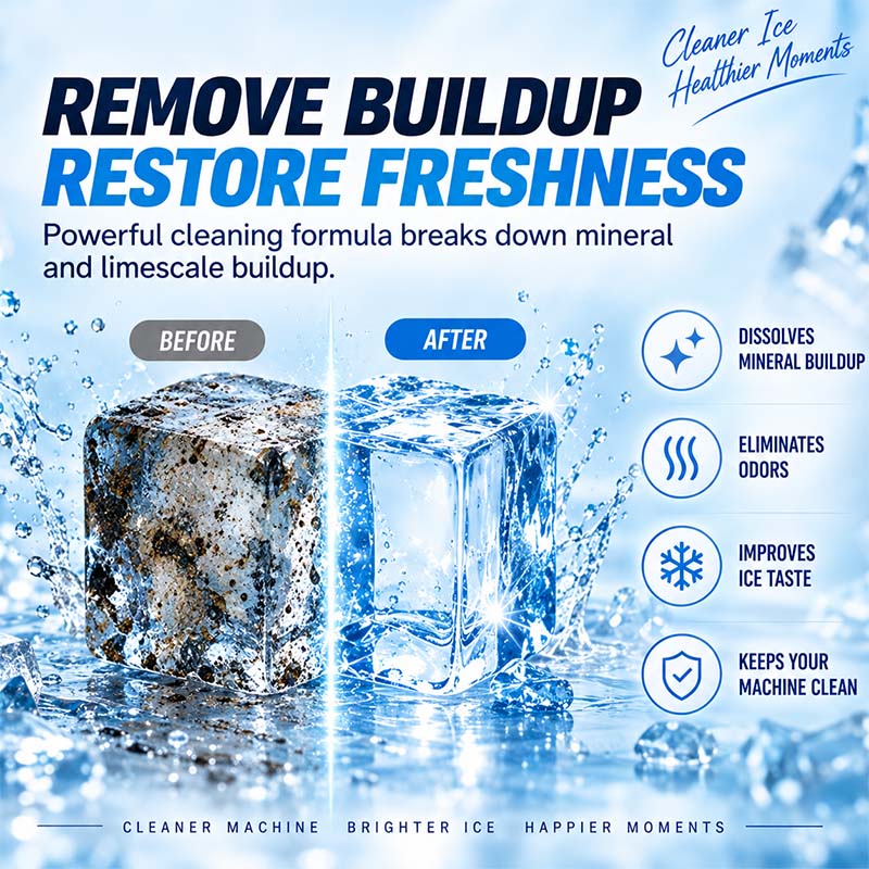 🥳 HOT SALE 2026 🥳 💞 50,000+ SOLD!🧊 Ice Machine Cleaner ✨ Fresh, Clean Ice– 12 Tablets