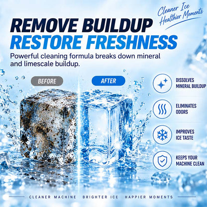 🥳 HOT SALE 2026 🥳 💞 50,000+ SOLD!🧊 Ice Machine Cleaner ✨ Fresh, Clean Ice– 12 Tablets