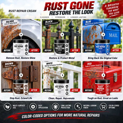 🥳2026 HOT SALE🥳💞50K+ SOLD! Multi-Purpose Rust Repair Cream for Cars & Household Metal