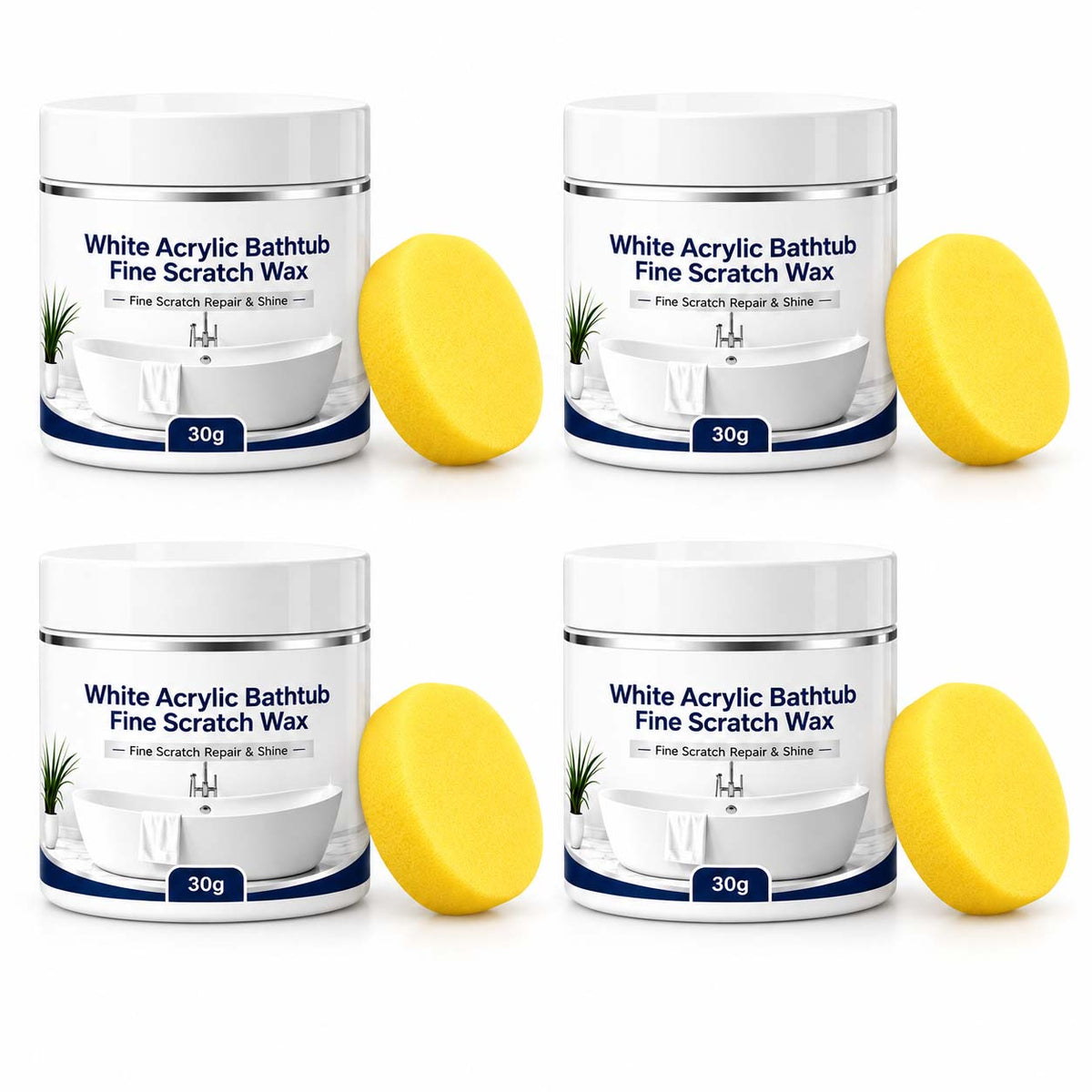 🥳 HOT SALE 2026 🥳 💞 50,000+ SOLD!🛁 Bathtub Scratch Repair Wax – White Acrylic Surface Touch-Up Kit