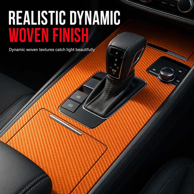 🚗 3D/6D Carbon Fiber Interior Trim Film – Self-Adhesive Car Wrap (offer)