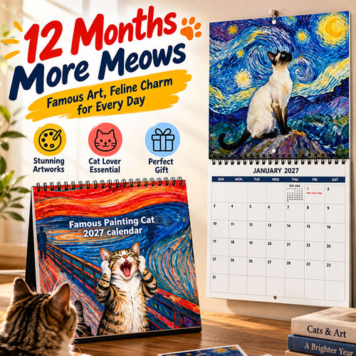 🥳2026 HOT SALE🥳💞50K+ SOLD! 🔥2027 Funny Cat Meme Calendar