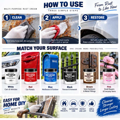 🥳2026 HOT SALE🥳💞50K+ SOLD! Multi-Purpose Rust Repair Cream for Cars & Household Metal