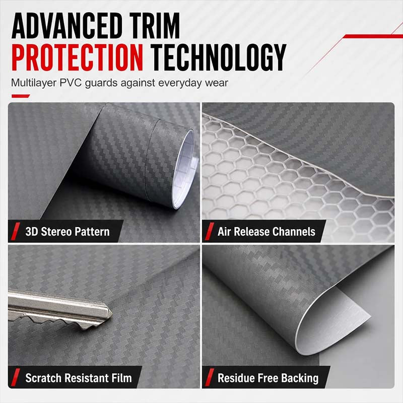 🚗 3D/6D Carbon Fiber Interior Trim Film – Self-Adhesive Car Wrap (offer)