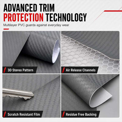 🚗 3D/6D Carbon Fiber Interior Trim Film – Self-Adhesive Car Wrap (offer)