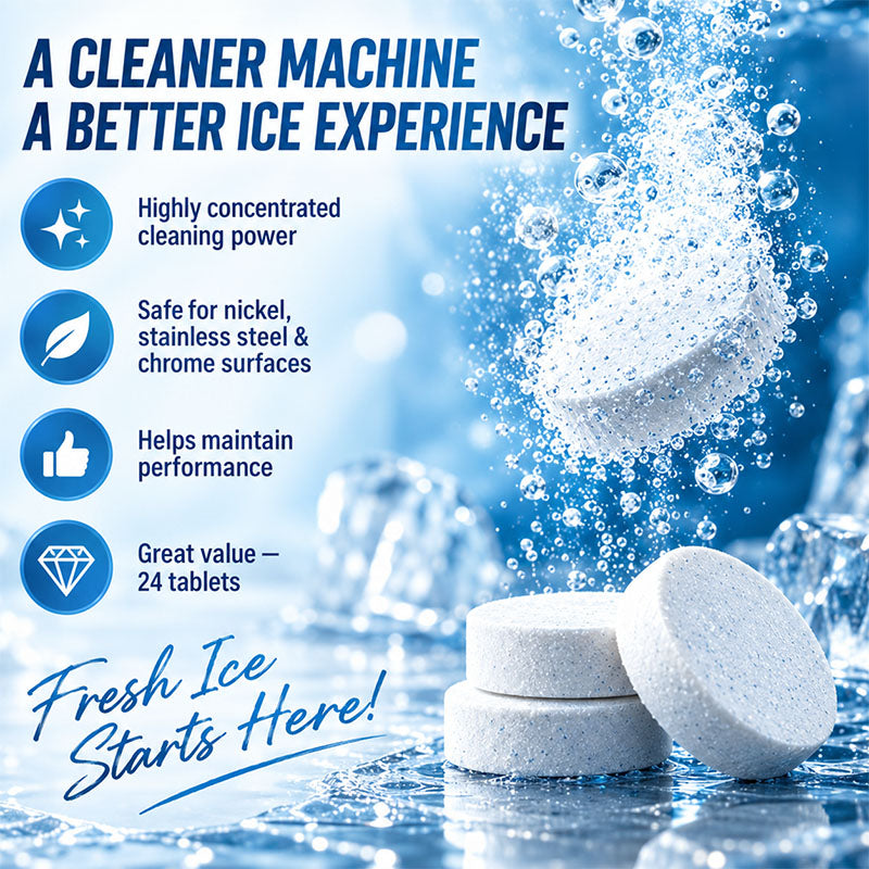 🥳 HOT SALE 2026 🥳 💞 50,000+ SOLD!🧊 Ice Machine Cleaner ✨ Fresh, Clean Ice– 12 Tablets