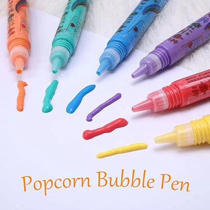 🎁🔮Magic Pen – Draw 3D with one stroke!🎄 DIY Bubble Popcorn Drawing Pens 🔥