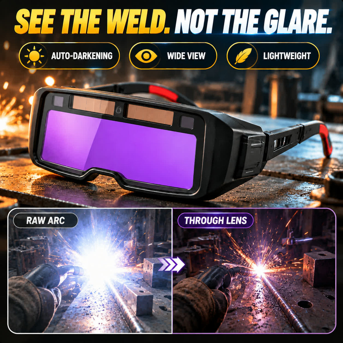Auto-Darkening Anti-Glare Welding Glasses (offer)