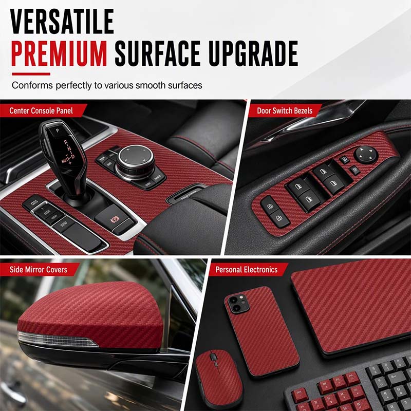 🚗 3D/6D Carbon Fiber Interior Trim Film – Self-Adhesive Car Wrap (offer)