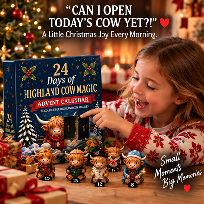 ⏳ Last Day 49% OFF –🐮24-Day Highland Cow Advent Calendar（offer）