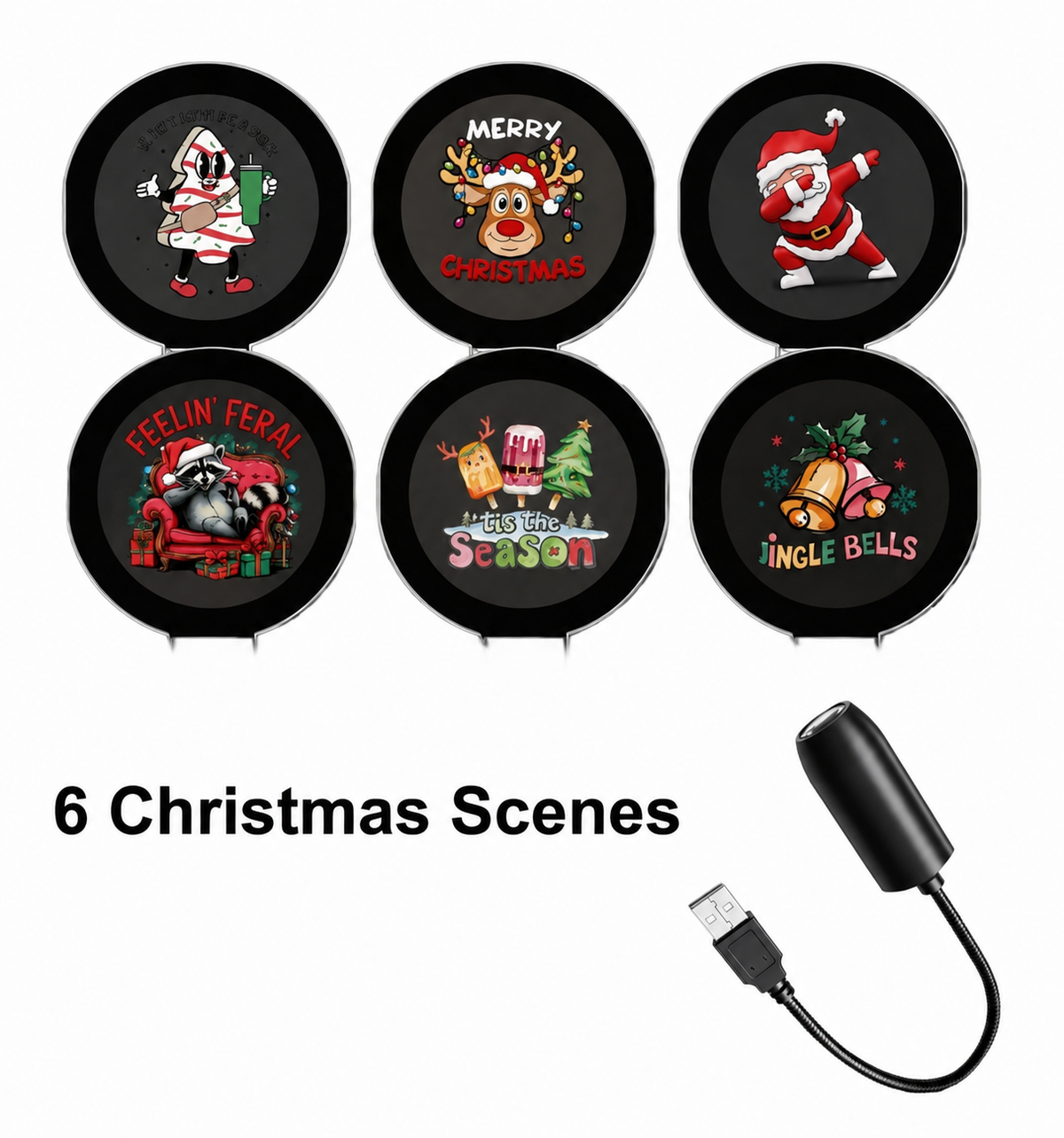 ✨Plug-&-Play HD Christmas Projector – 6 or 10 Festive Scenes (offer)