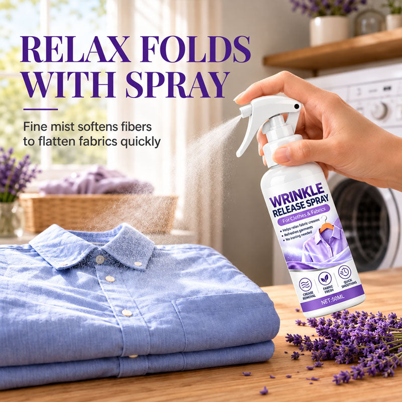🥳2026 HOT SALE🥳💞50K+ SOLD! 💨👔 50% OFF! No Ironing Clothing Remover Spray – instantly smooths wrinkles, no heat needed. Gentle botanical formula, travel sizes. Look crisp anywhere! 🛡️✅