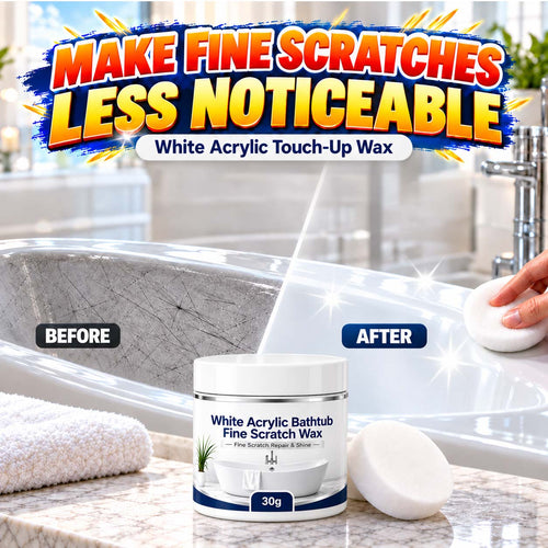 🥳 HOT SALE 2026 🥳 💞 50,000+ SOLD!🛁 Bathtub Scratch Repair Wax – White Acrylic Surface Touch-Up Kit