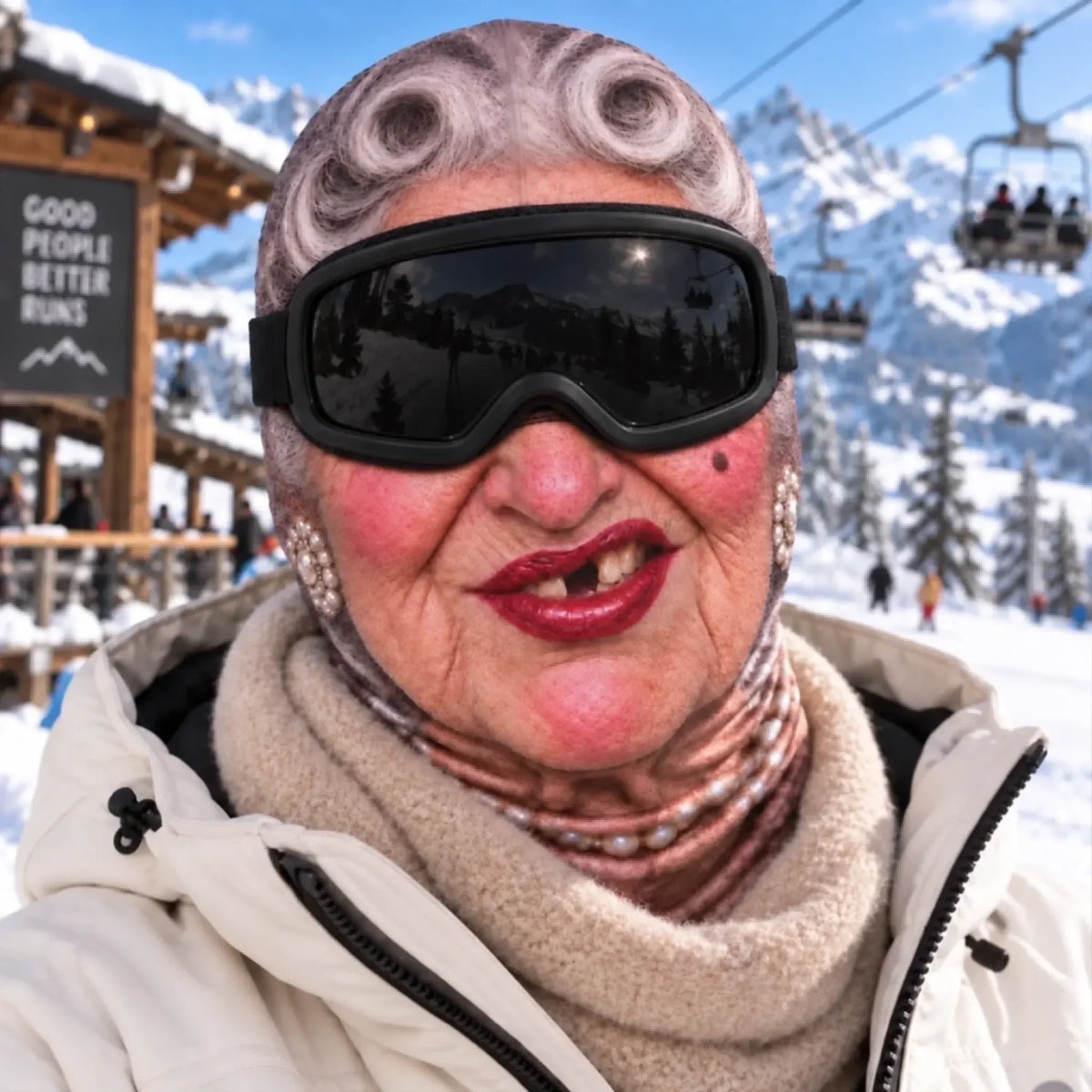 Funny Face Ski Lovers Gifts - Personalized Ski Mask (offer)