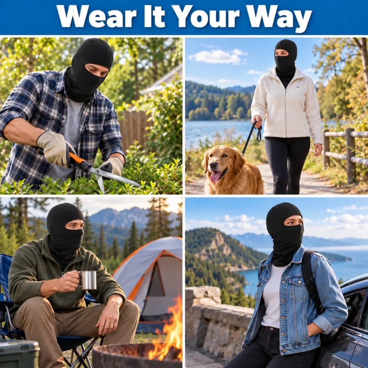 Funny Face Ski Lovers Gifts - Personalized Ski Mask (offer)