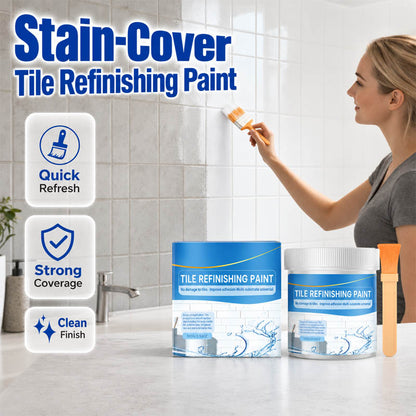 🎉 2026 HOT SALE 🎉 💖 50K+ SOLD!White Tile Refinishing Paint with Brush