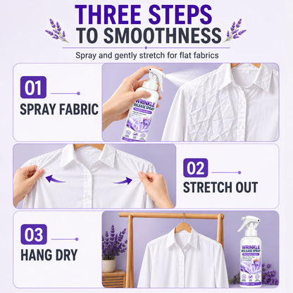 🥳2026 HOT SALE🥳💞50K+ SOLD! 💨👔 50% OFF! No Ironing Clothing Remover Spray – instantly smooths wrinkles, no heat needed. Gentle botanical formula, travel sizes. Look crisp anywhere! 🛡️✅