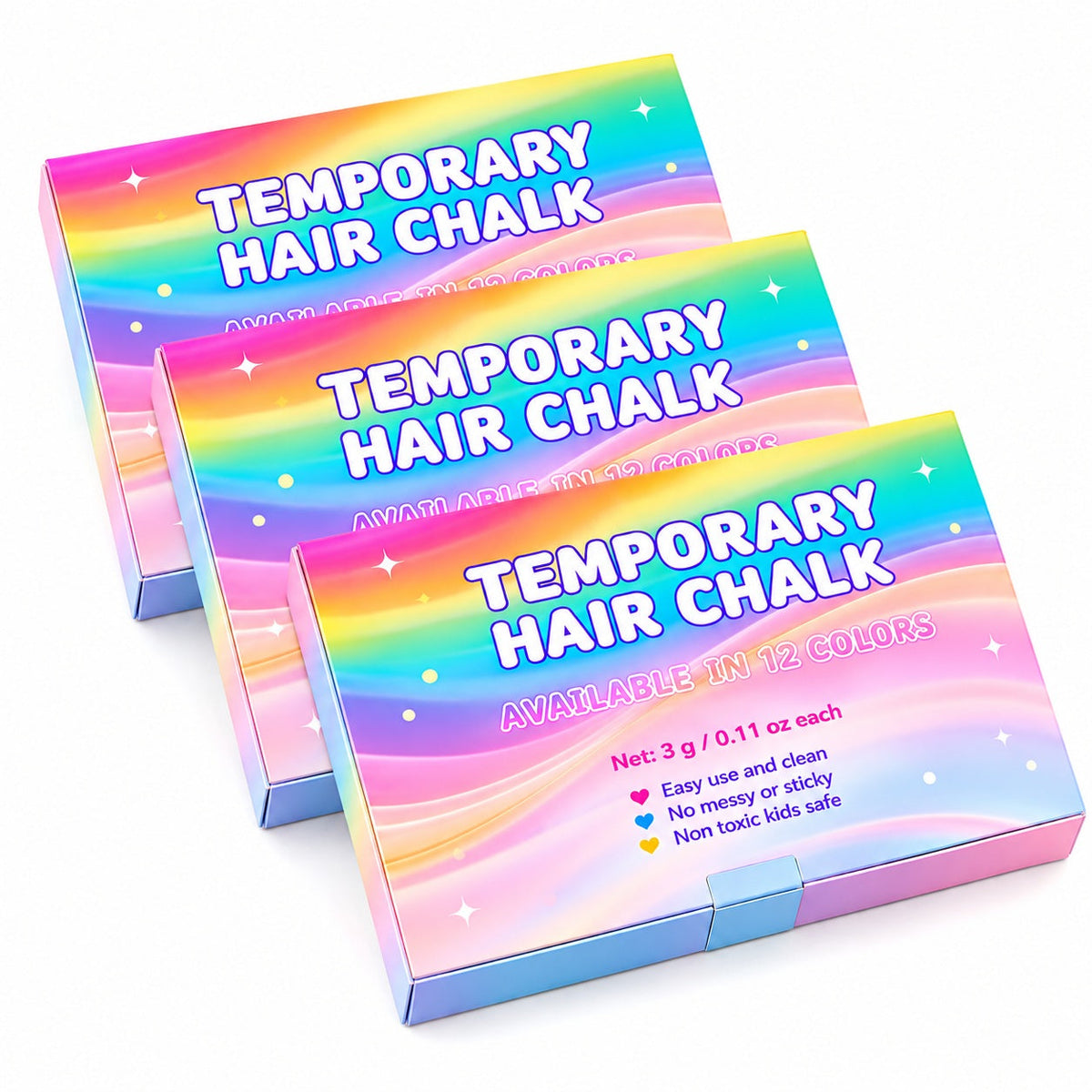 12-Color Temporary Hair Chalk Applicator Set (offer)