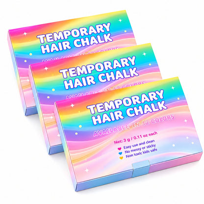 12-Color Temporary Hair Chalk Applicator Set (offer)